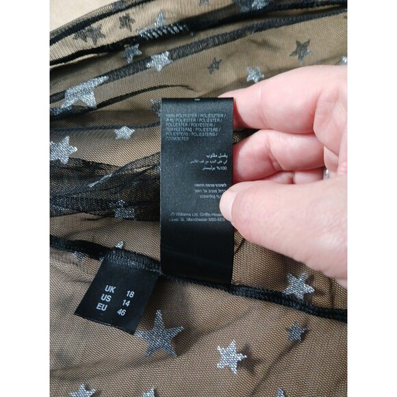 Simply Be Mesh Midi Duster Size 14 Black Celestial Whimsy Goth Fairy Romantic - Picture 3 of 5